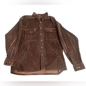 St. John's Bay Dark Brown Corduroy Shirt Jacket